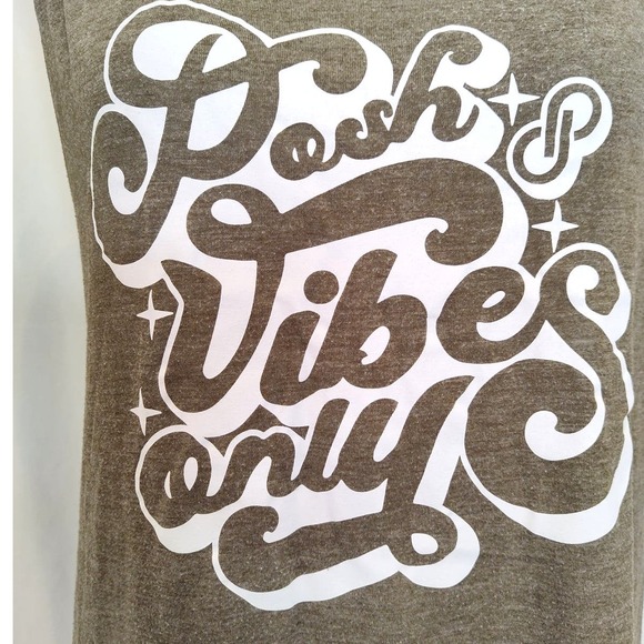 Posh Vibes Only Posh mark branded muscle tee 2XL dark green - Picture 4 of 7